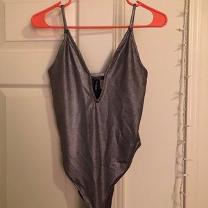 Metallic body suit